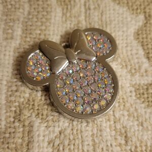 Disney | Minney Mouse Keychain Charm Silver Rhinestone